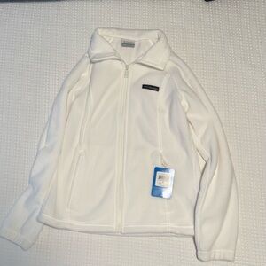 Columbia Soft White Zip-Up Fleece